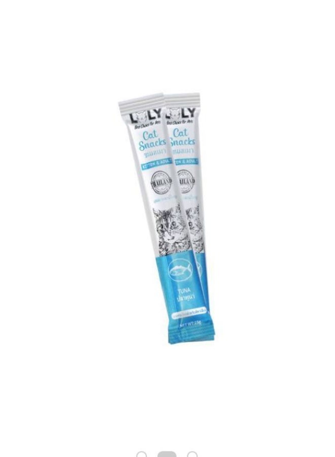 Lolly Tuna Flavor Treats for Adult Cats and Kittens 50 x 15g Sachets - Image 2